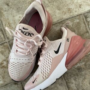 Nike Pink and White Shoes